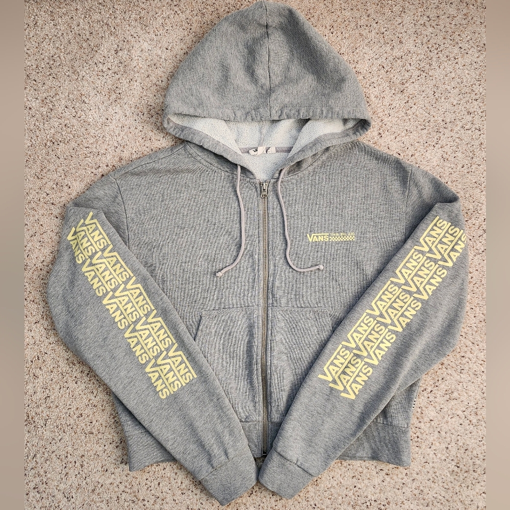 Vans Gray Cropped Hoodie